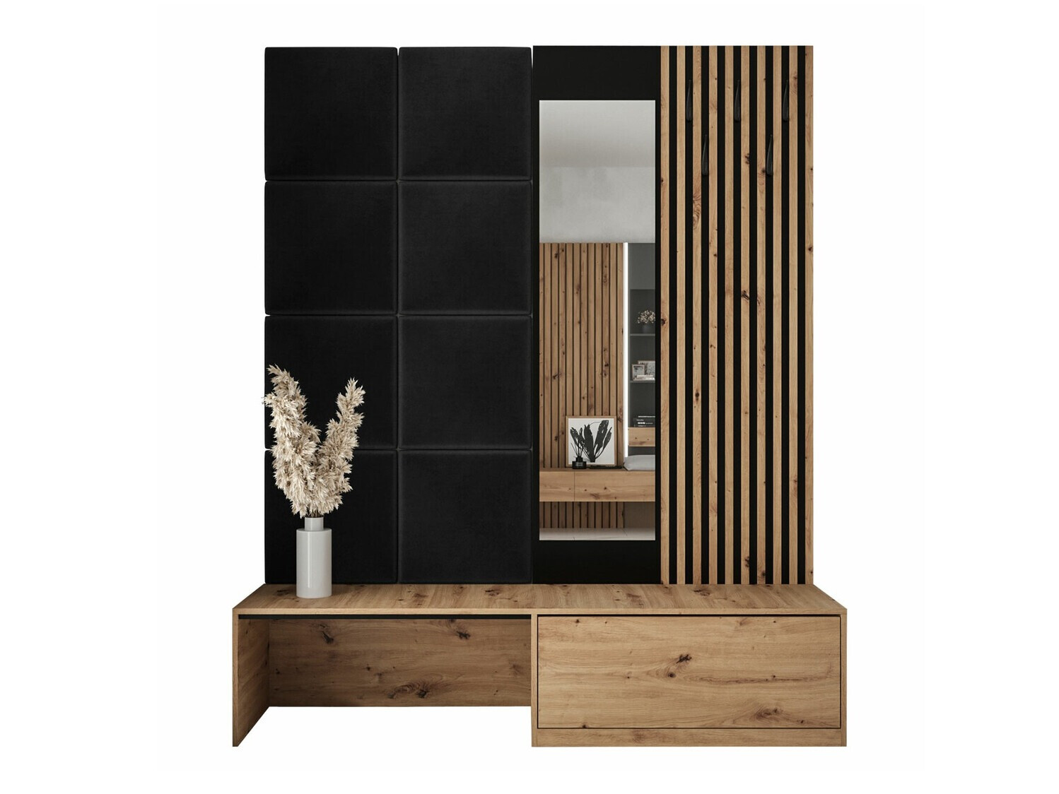 Conjunto de entrada Hartford 322 (Carvalho Artisan + Manila 18)