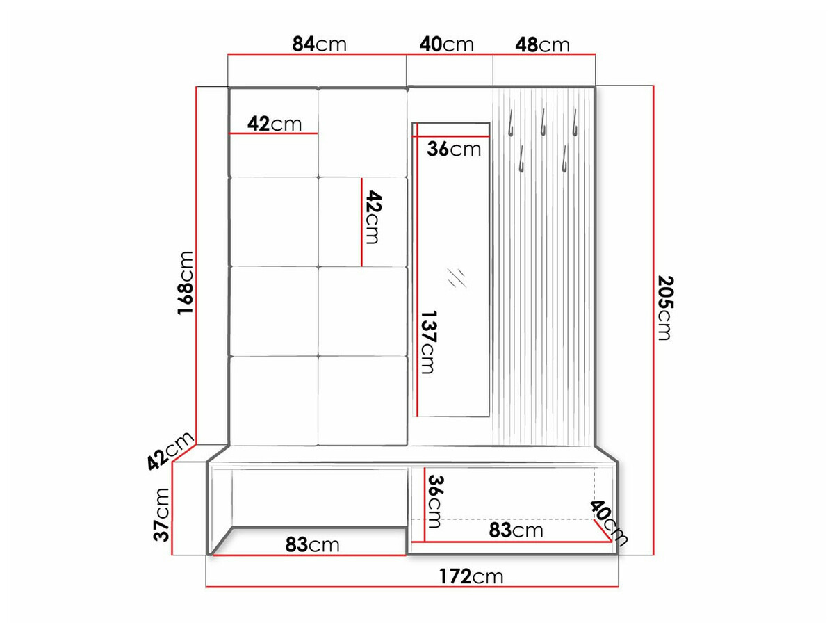Conjunto para corredor Fabor (Carvalho Artisan + Manila 02)