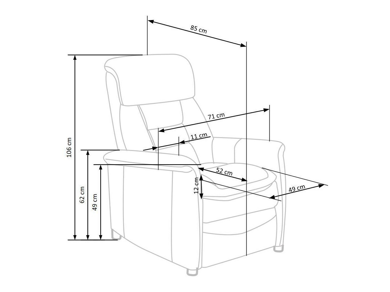 Poltrona reclinável Houston 1030 (Bege)