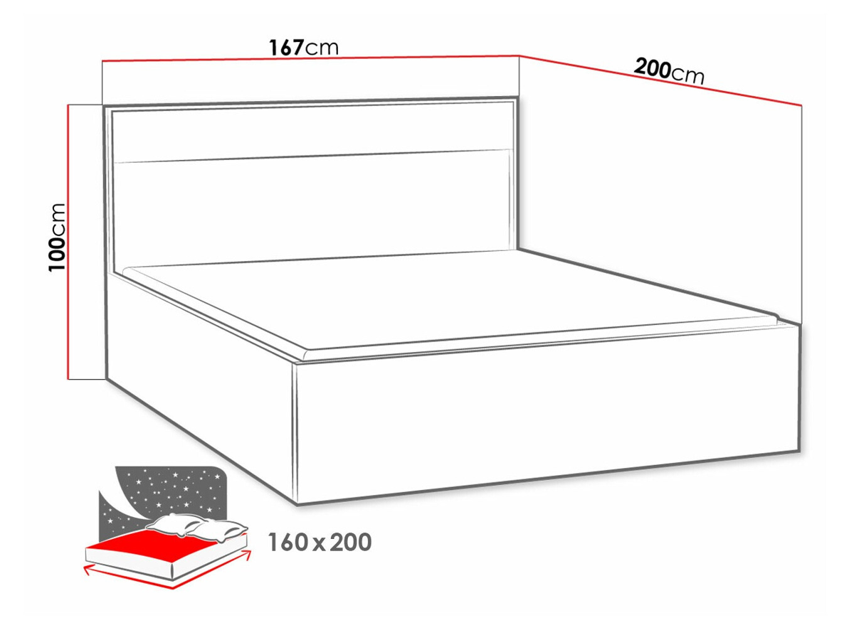 Cama Etrmoni 113 (Madeira clara + Carvalho)
