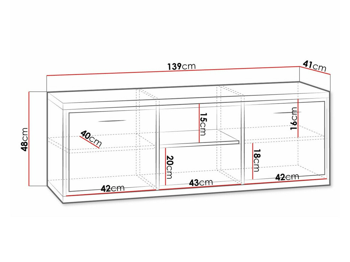 Móvel de TV Etrmoni 112 (Madeira clara)