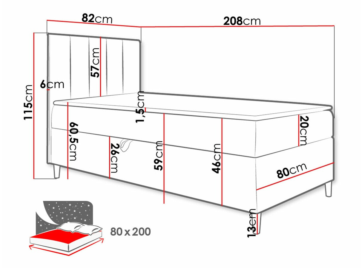 Cama continental Lucus VI (Soft 017 + Fresh 1)