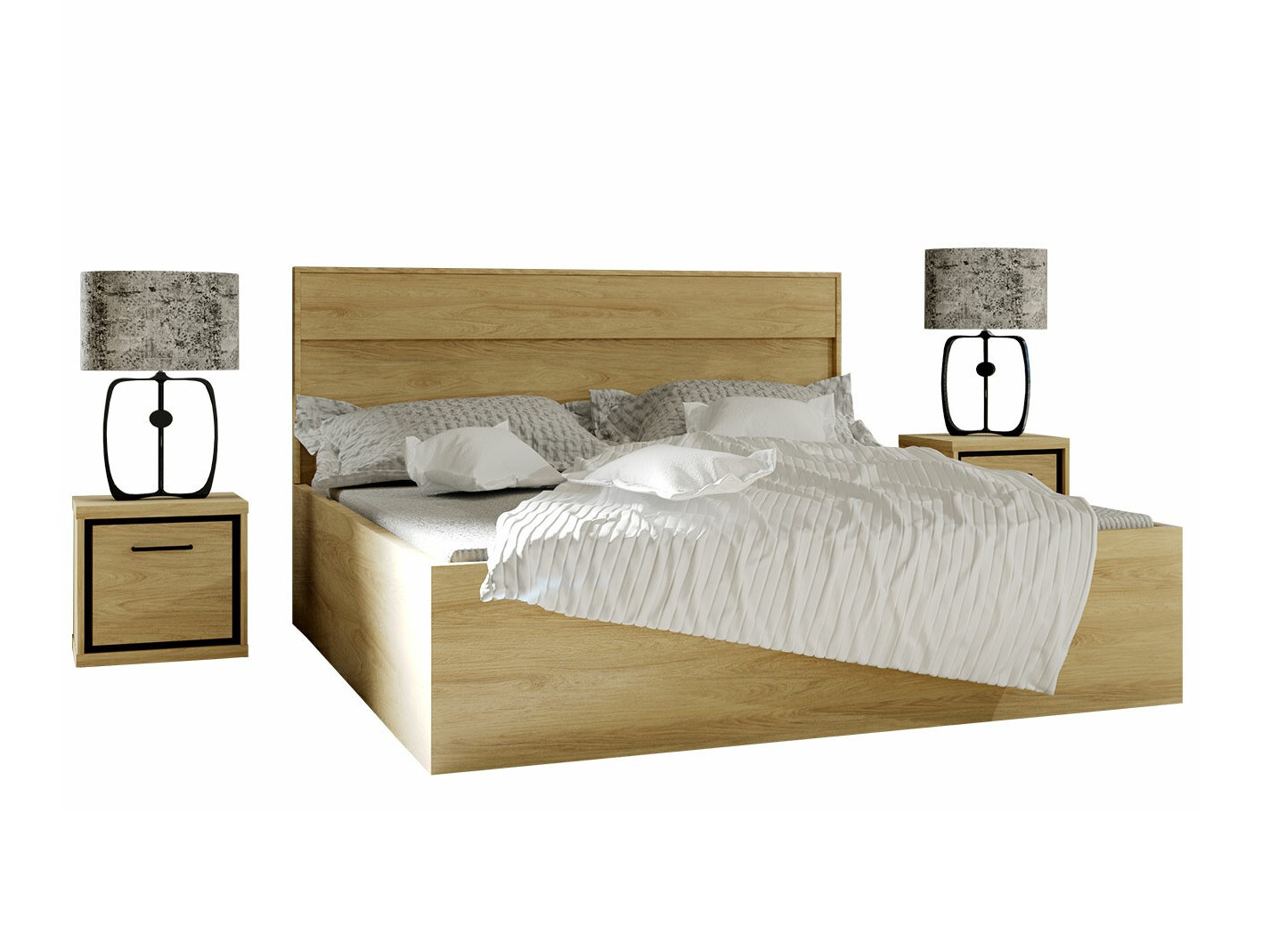 Conjunto de mobiliário Etrmoni 123 (Madeira clara)