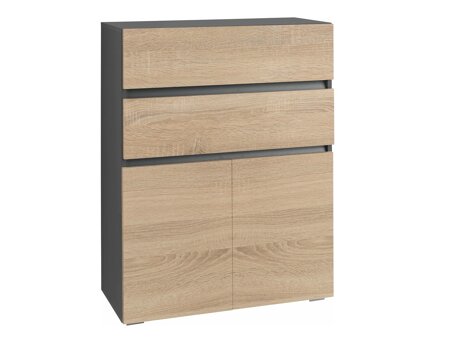 Armário colocado para casa de banho Soncamu 101 (Antracite + Carvalho)