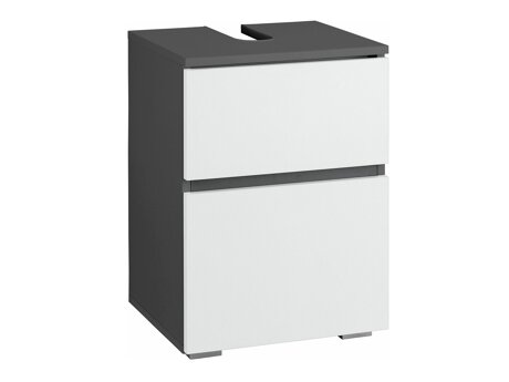 Armário com lavatório de apoio próprio para casa de banho Soncamu 103 (Branco + Antracite)