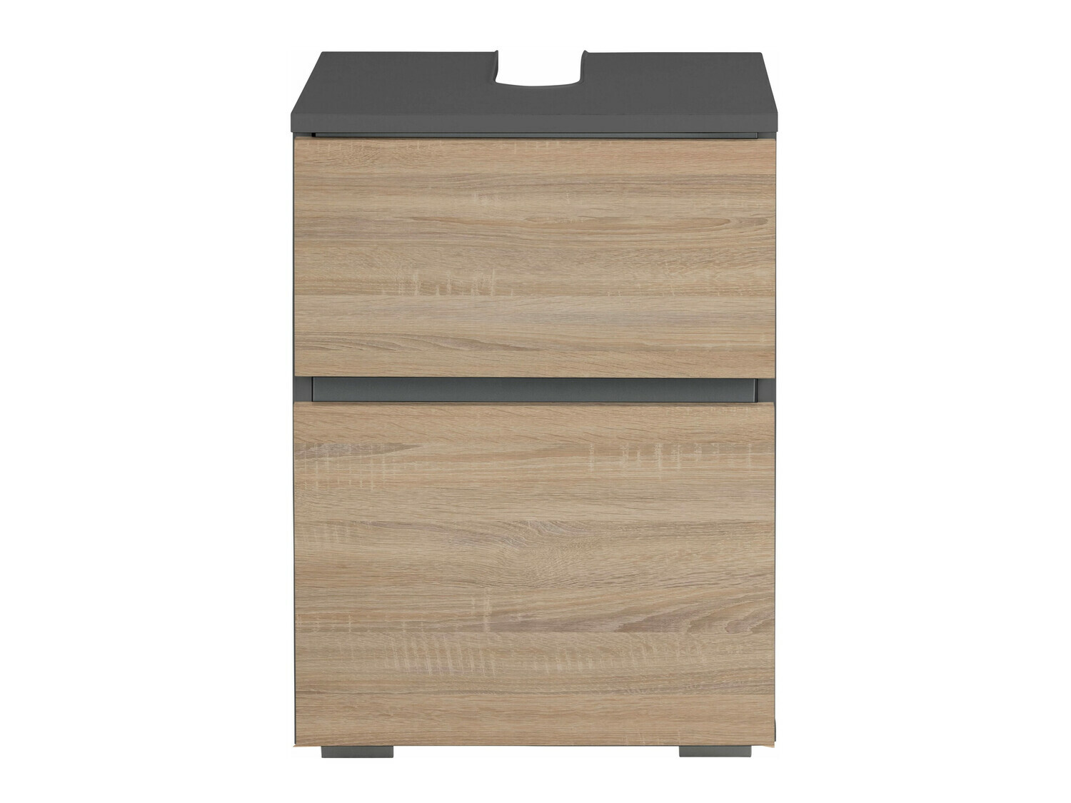 Armário de casa de banho de chão para lavatório Soncamu 103 (Antracite + Carvalho)