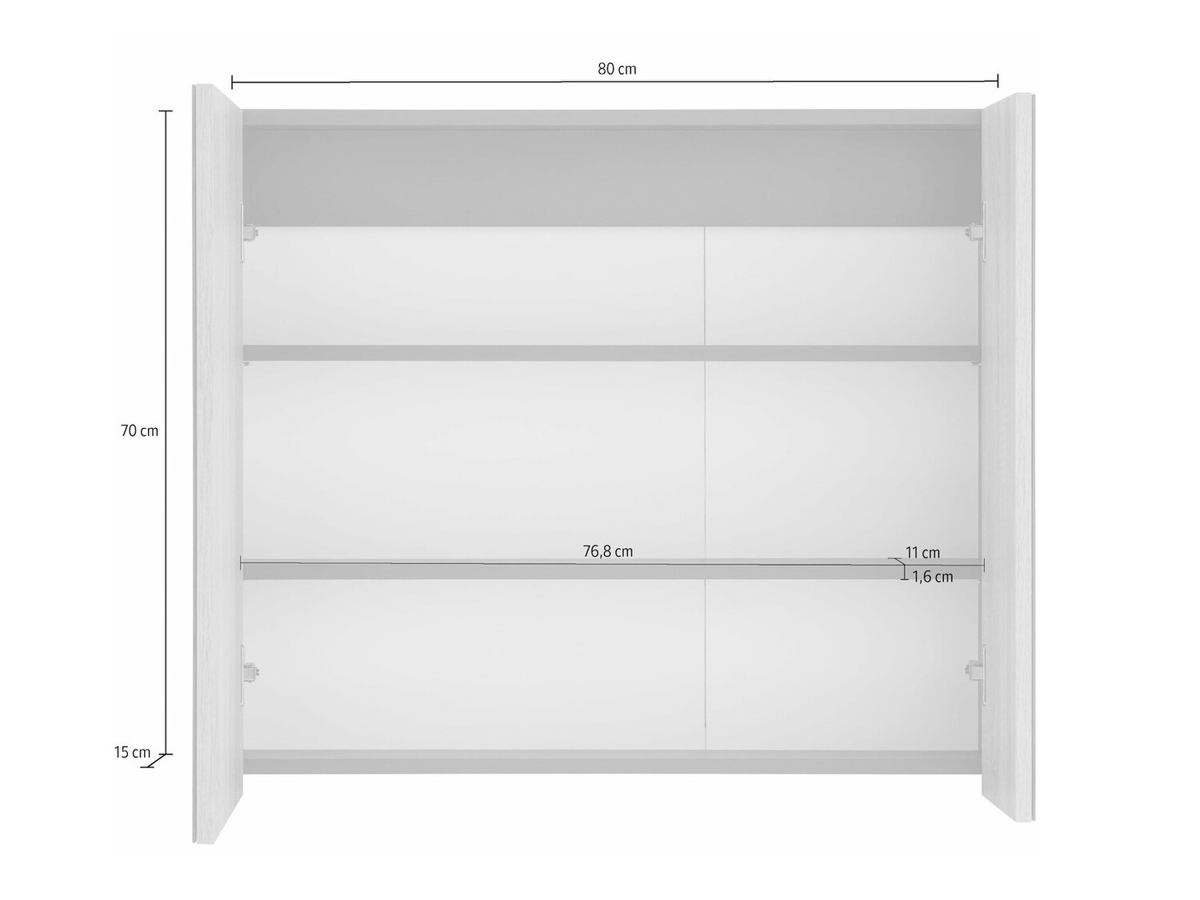 Armário com espelho para casa de banho Soncamu 104 (Branco)