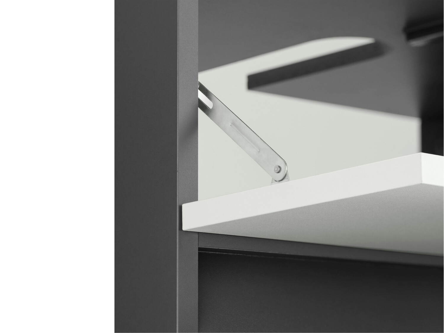 Armário com lavatório de apoio próprio para casa de banho Soncamu 110 (Branco + Antracite)