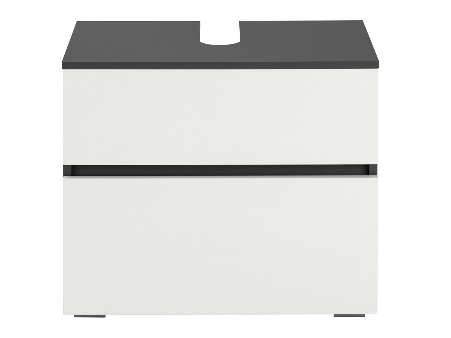 Armário com lavatório de apoio próprio para casa de banho Soncamu 110 (Branco + Antracite)