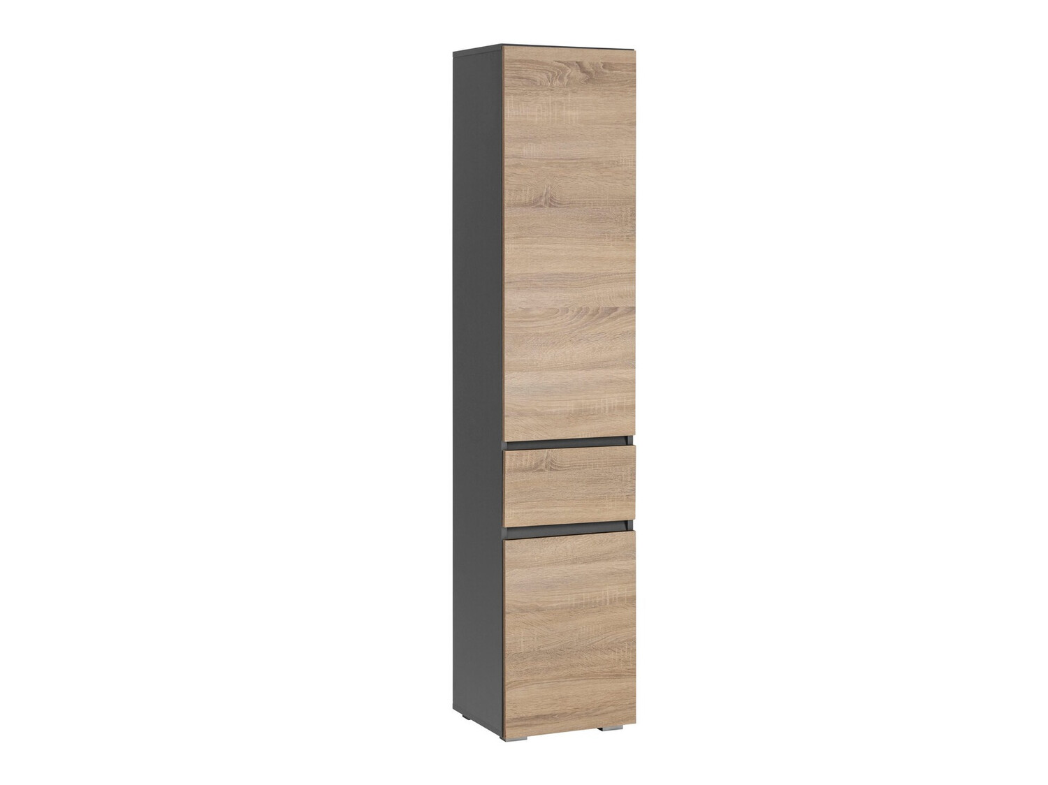 Armário de casa de banho de chão para lavatório Soncamu 106 (Antracite + Carvalho)