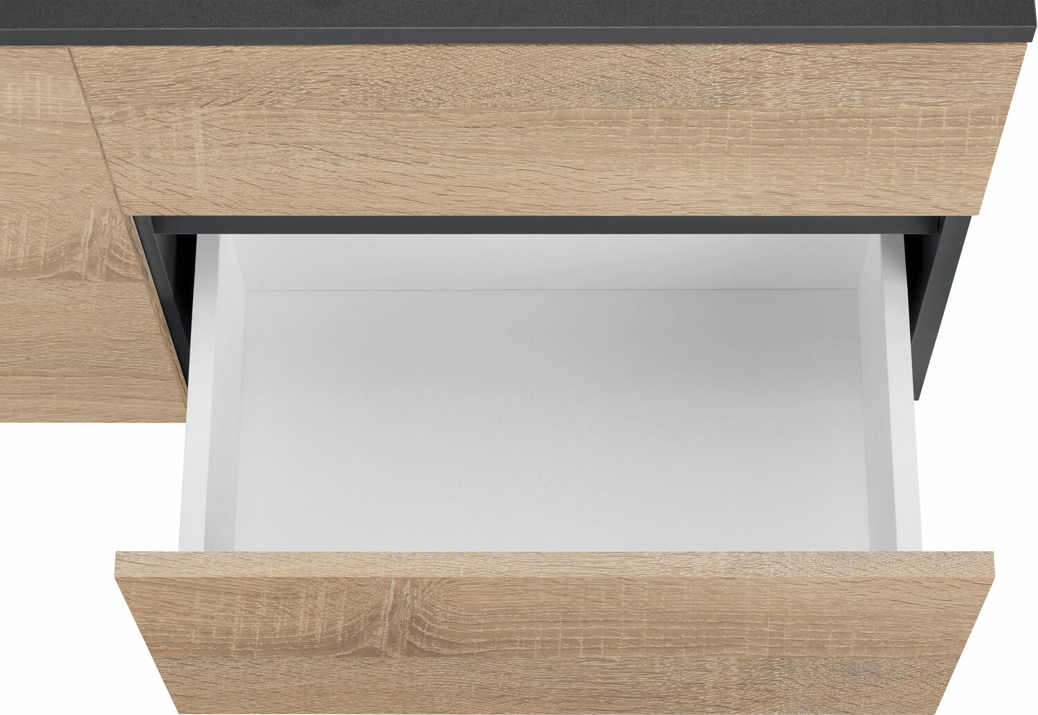 Armário suspenso para casa de banho para lavatório Soncamu 107 (Antracite + Carvalho)