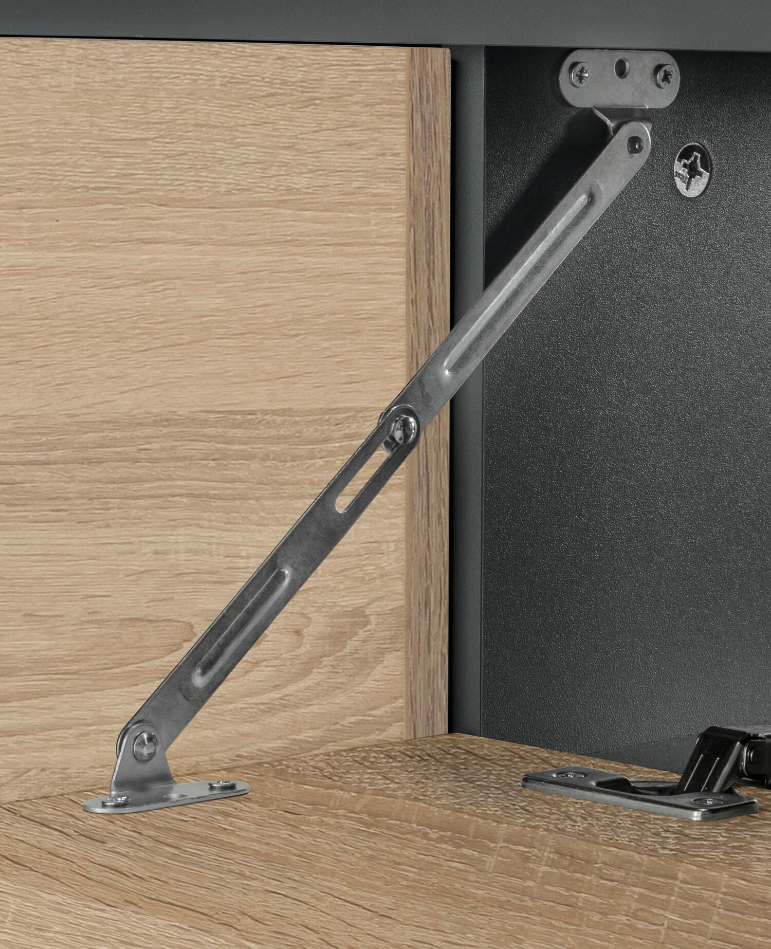 Armário suspenso para casa de banho para lavatório Soncamu 107 (Antracite + Carvalho)