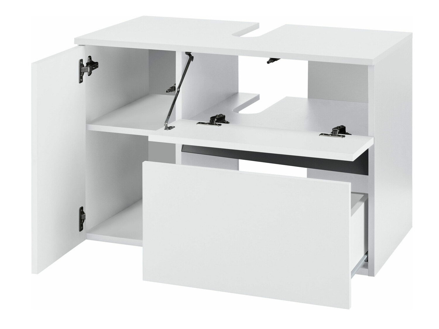 Armário suspenso para casa de banho para lavatório Soncamu 107 (Branco)