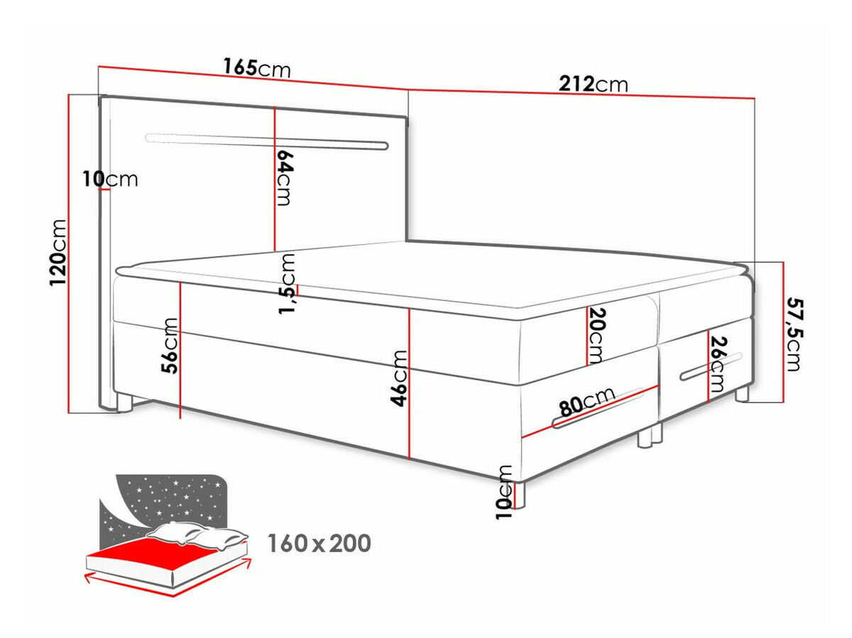 Cama continental Pluvia (Fresh 33)