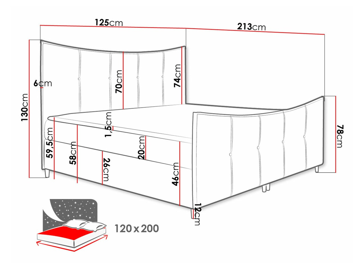 Cama continental Fons (Fresh 4)