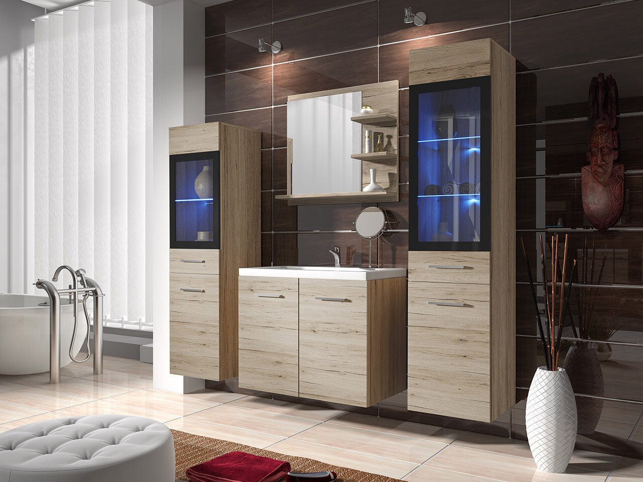 Conjunto para casa de banho Sarasota 141 (Carvalho de san remo)