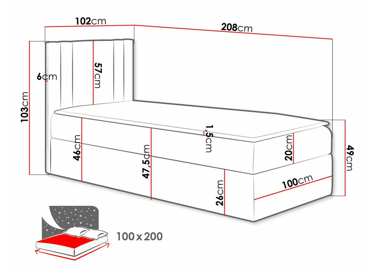 Cama continental Baltimore 179 (Kameleon 48)