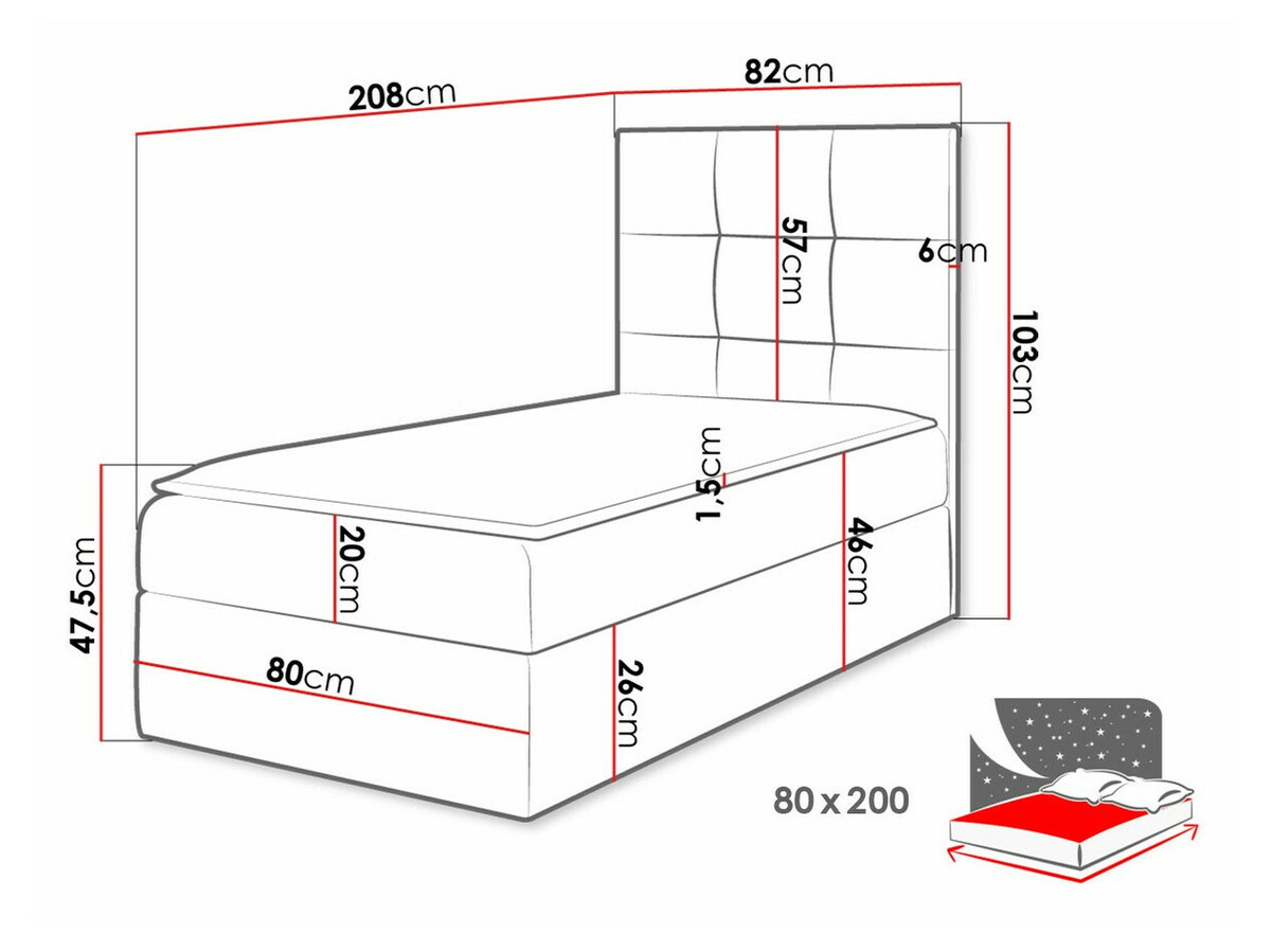 Cama continental Baltimore 180 (Soft 020)