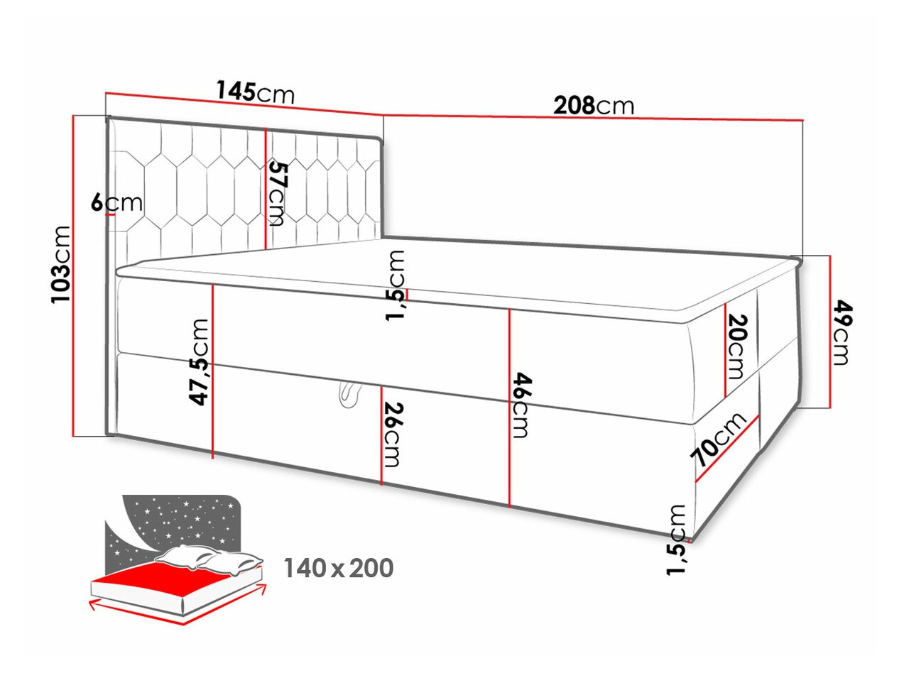 Cama continental Pons III (Fresh 1)