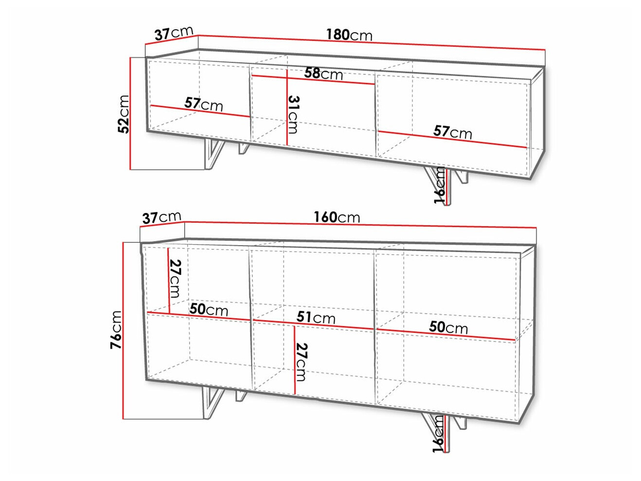 Conjunto para sala de estar Audis (Branco + Branco brilhante)