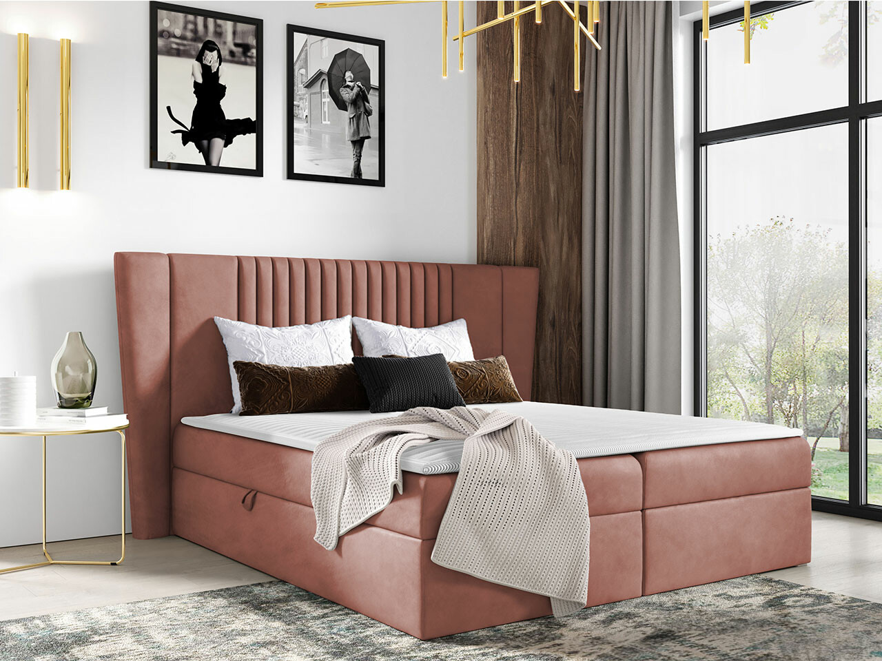 Cama continental Baltimore 184 (Magic Velvet 2258)