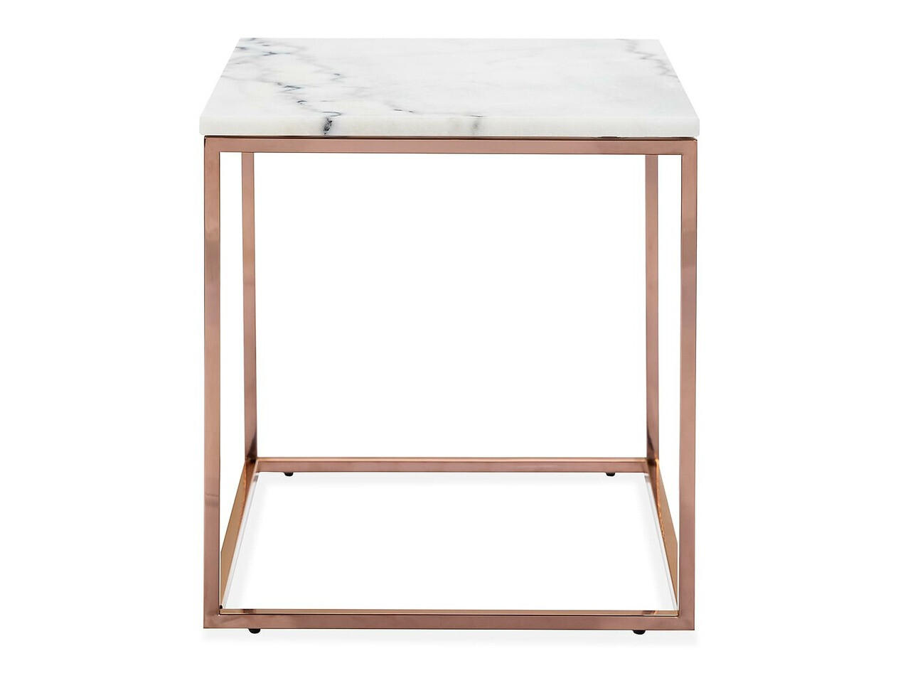 Mesa para revistas Riverton 716 (Marmore branco + Dourado)