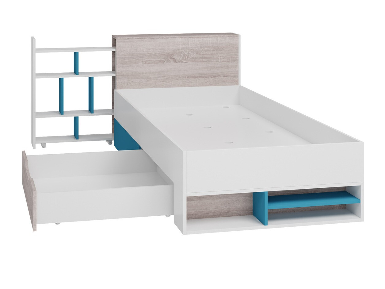 Conjuntos para quartos de criança Camteso 114 (Preto + Carvalho + Bege)