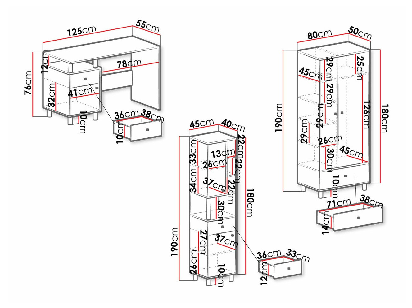 Conjuntos para quartos de criança Omaha P118