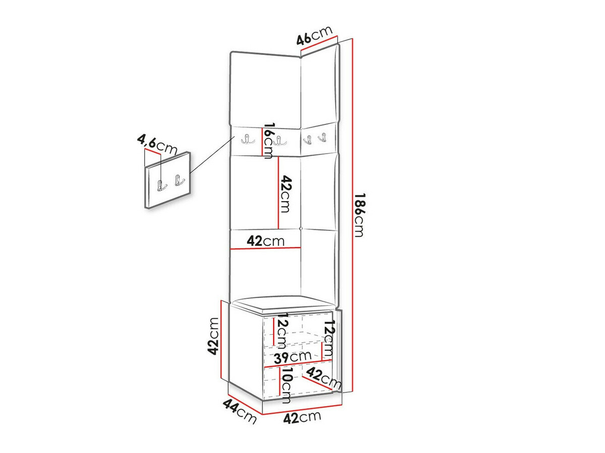 Conjunto para corredor Hartford 347 (Branco)