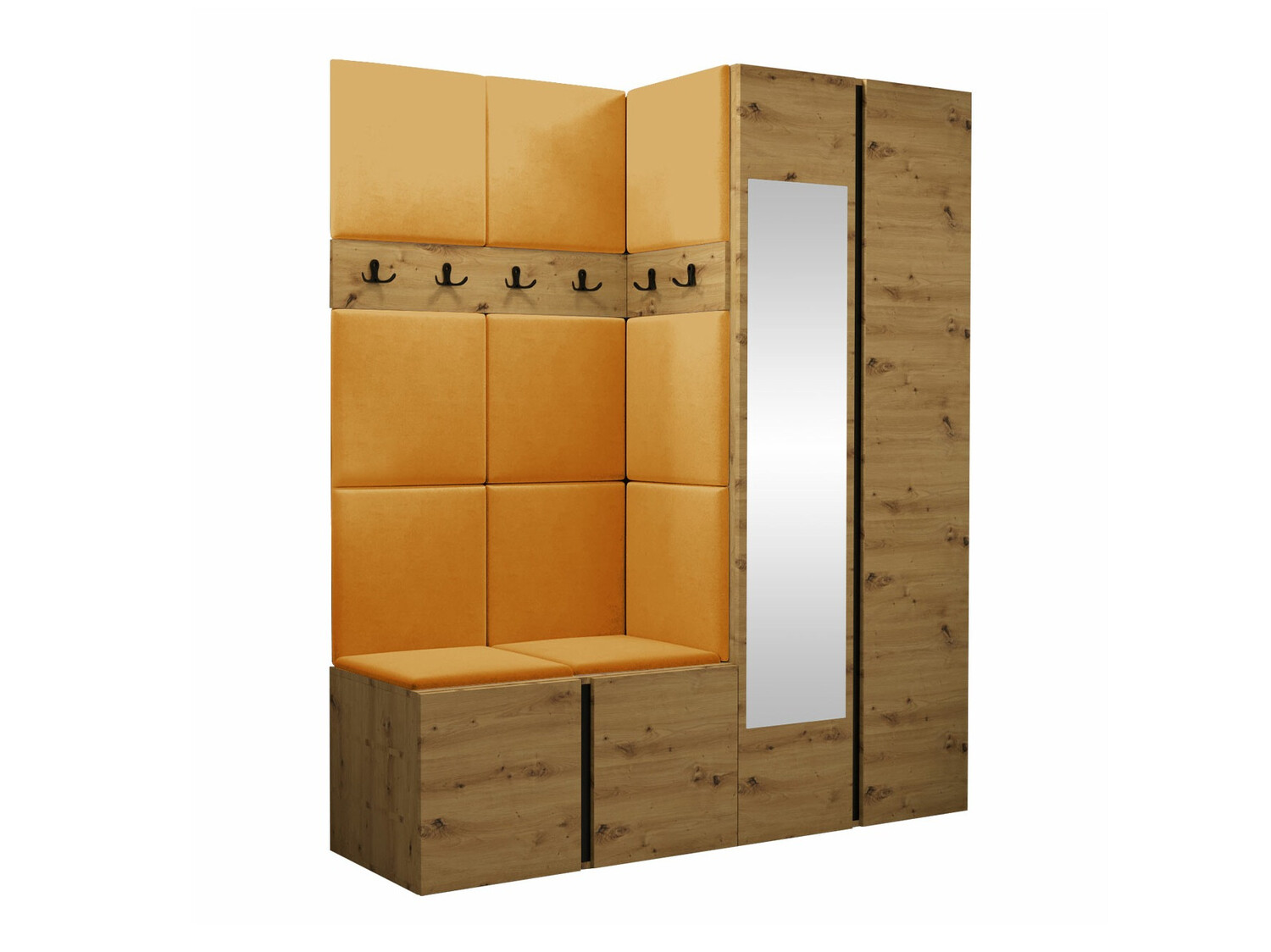 Conjunto para corredor Pinis X (Carvalho Artisan)