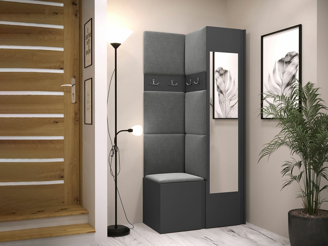 Conjunto para corredor Hartford 354 (Grafite)