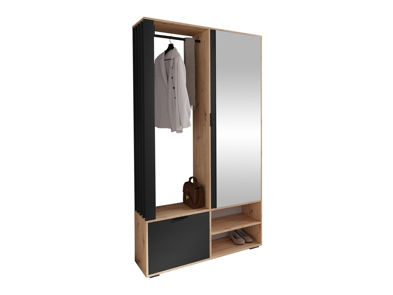 Conjunto de entrada Stanton 145 (Carvalho Artisan + Preto)