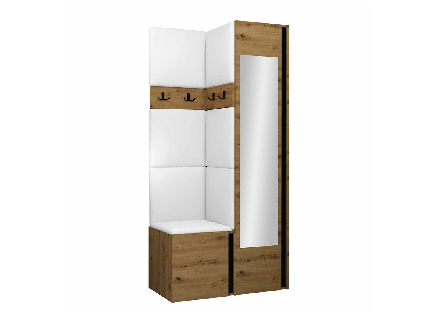 Conjunto para corredor Pinis XXV (Carvalho Artisan + Preto)