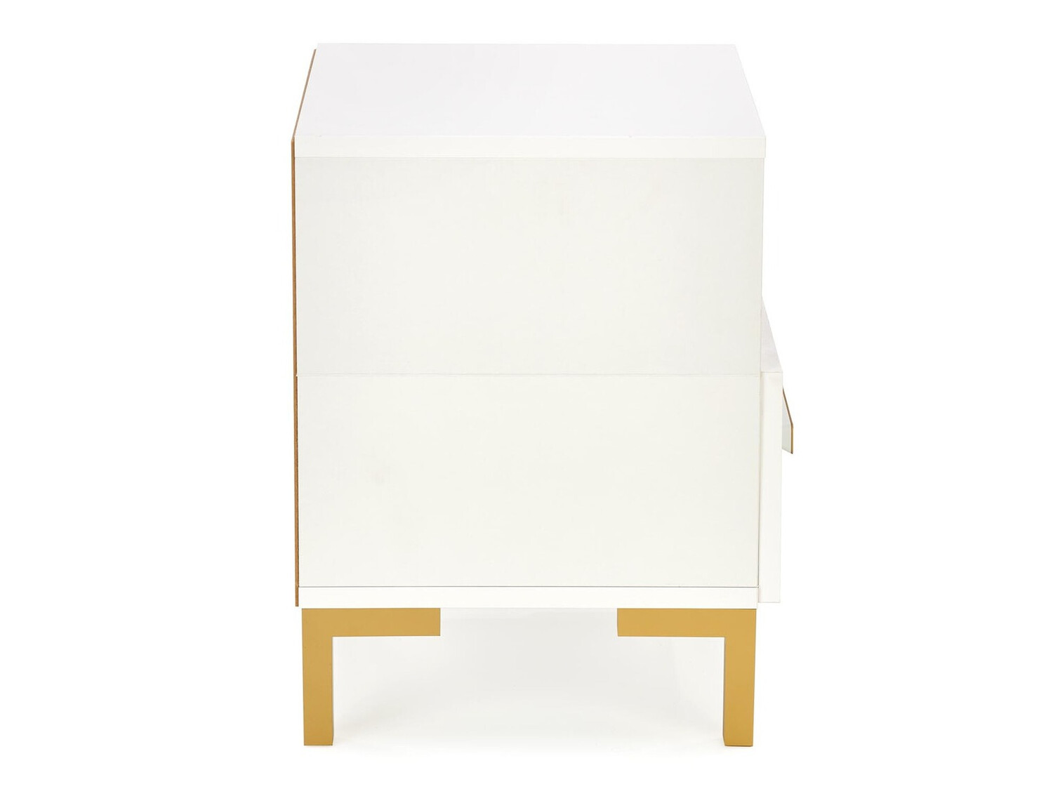 Mesa de cabeceira Houston 1225 (Branco + Dourado)