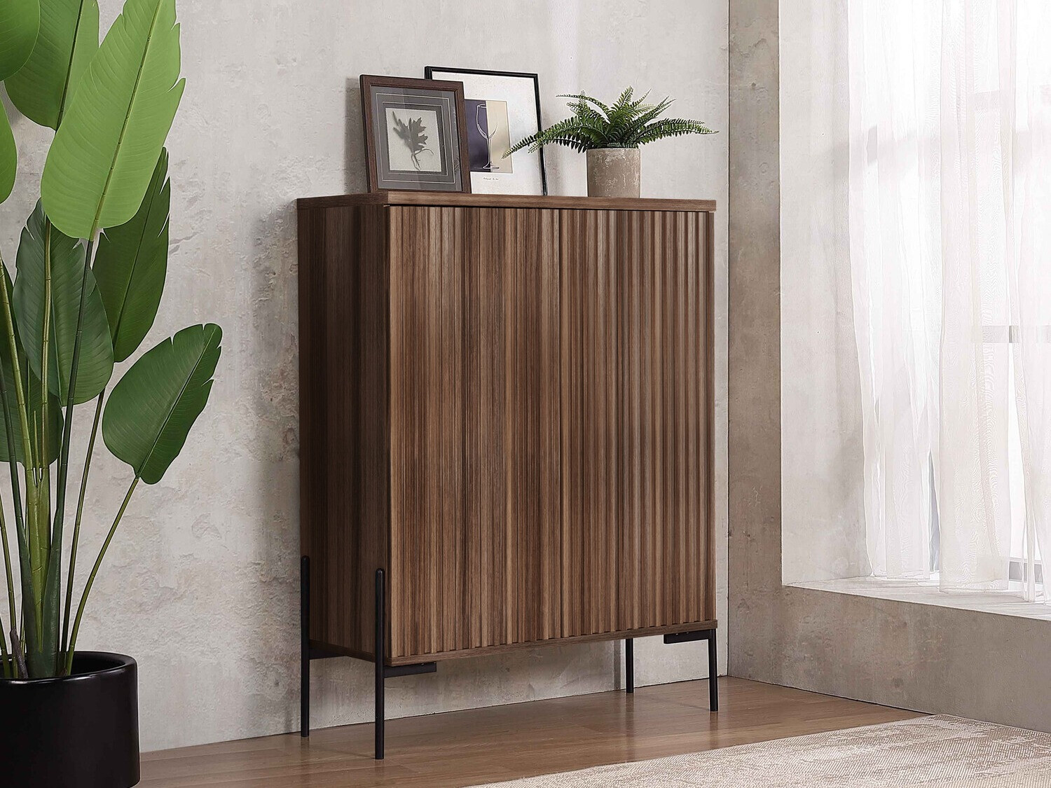 Aparador Denton 1022 (Preto + Noz)