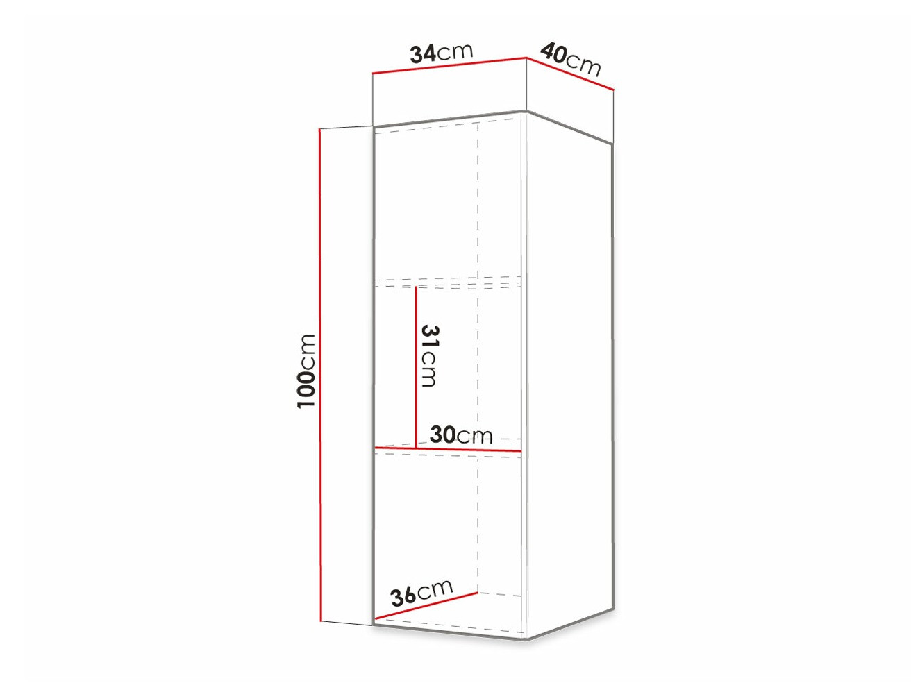 Armário suspenso Artifar (Preto)