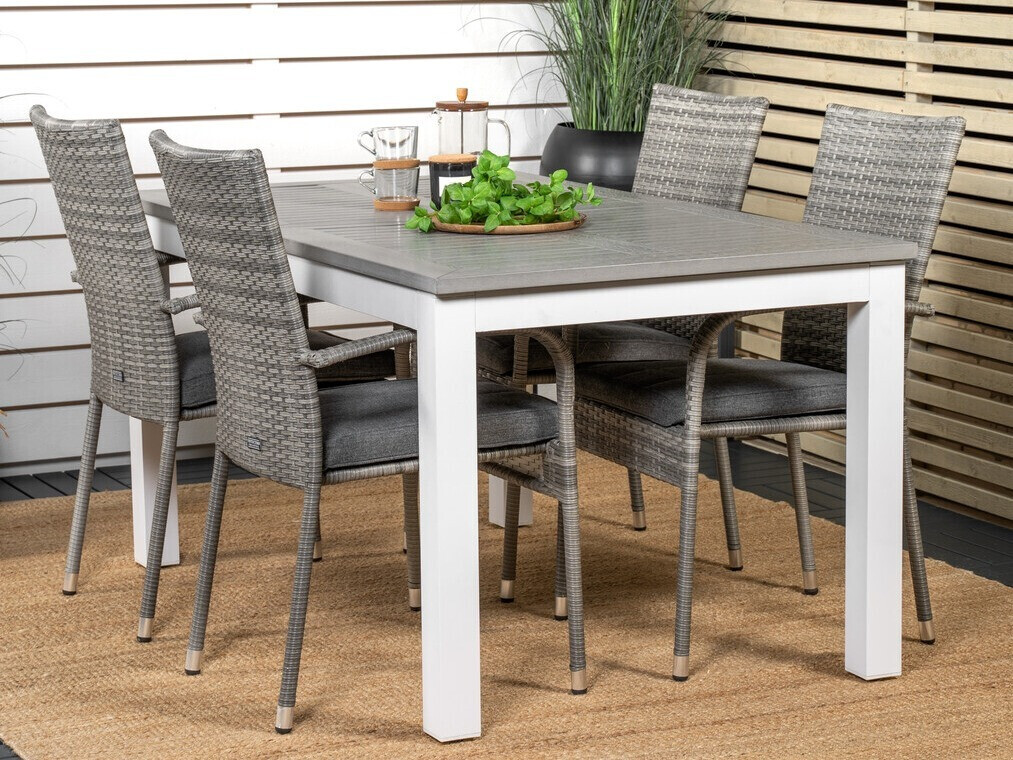 Conjunto de mesa e cadeiras Dallas 2257 (Cinzento + Cinzento escuro)