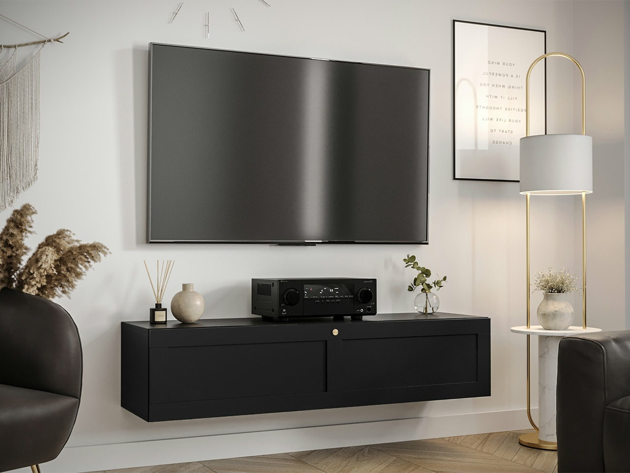 Móvel de TV Ferfere 109 (Preto)