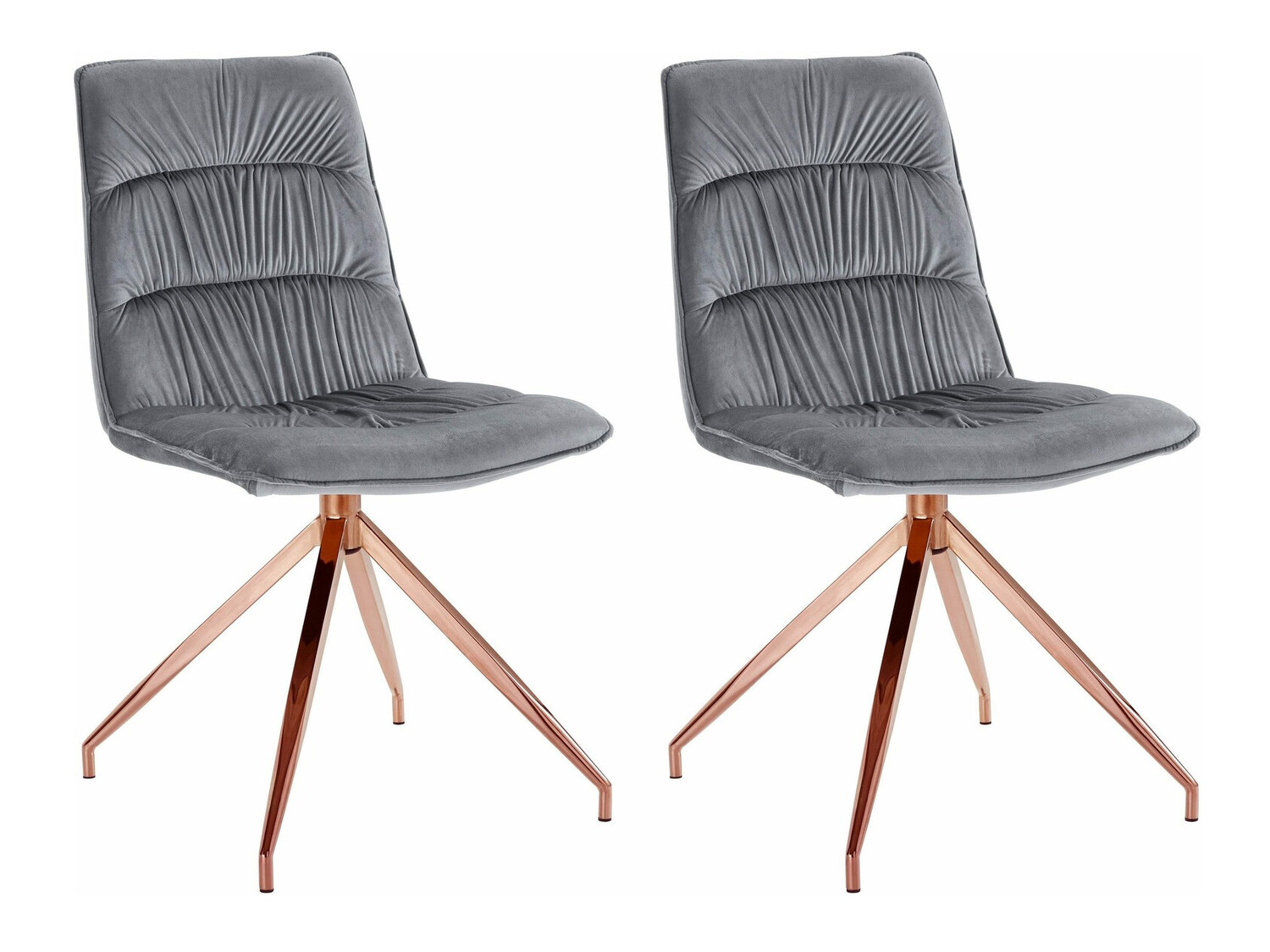 Conjunto de cadeiras Denton 1026 (Cinzento + Cobre)