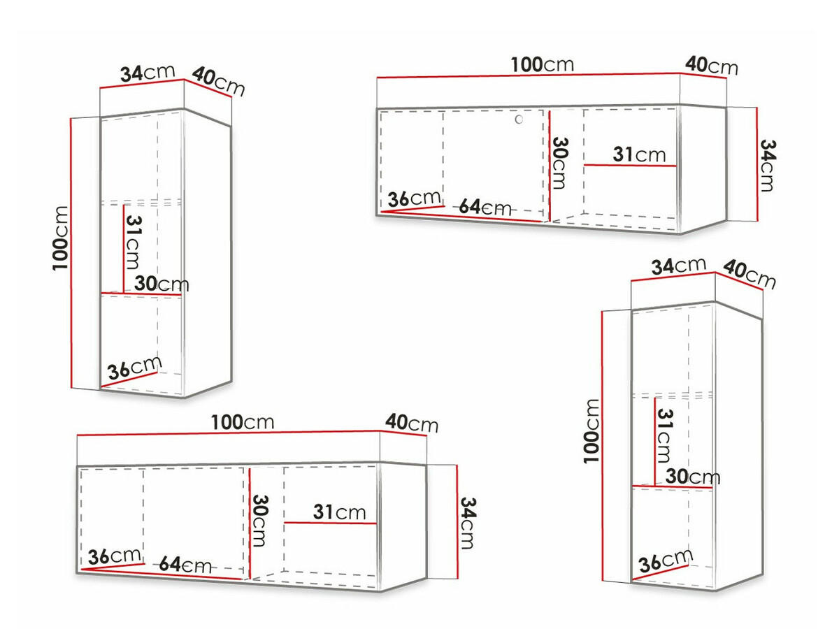 Conjunto para sala de estar Anulio I (Branco)