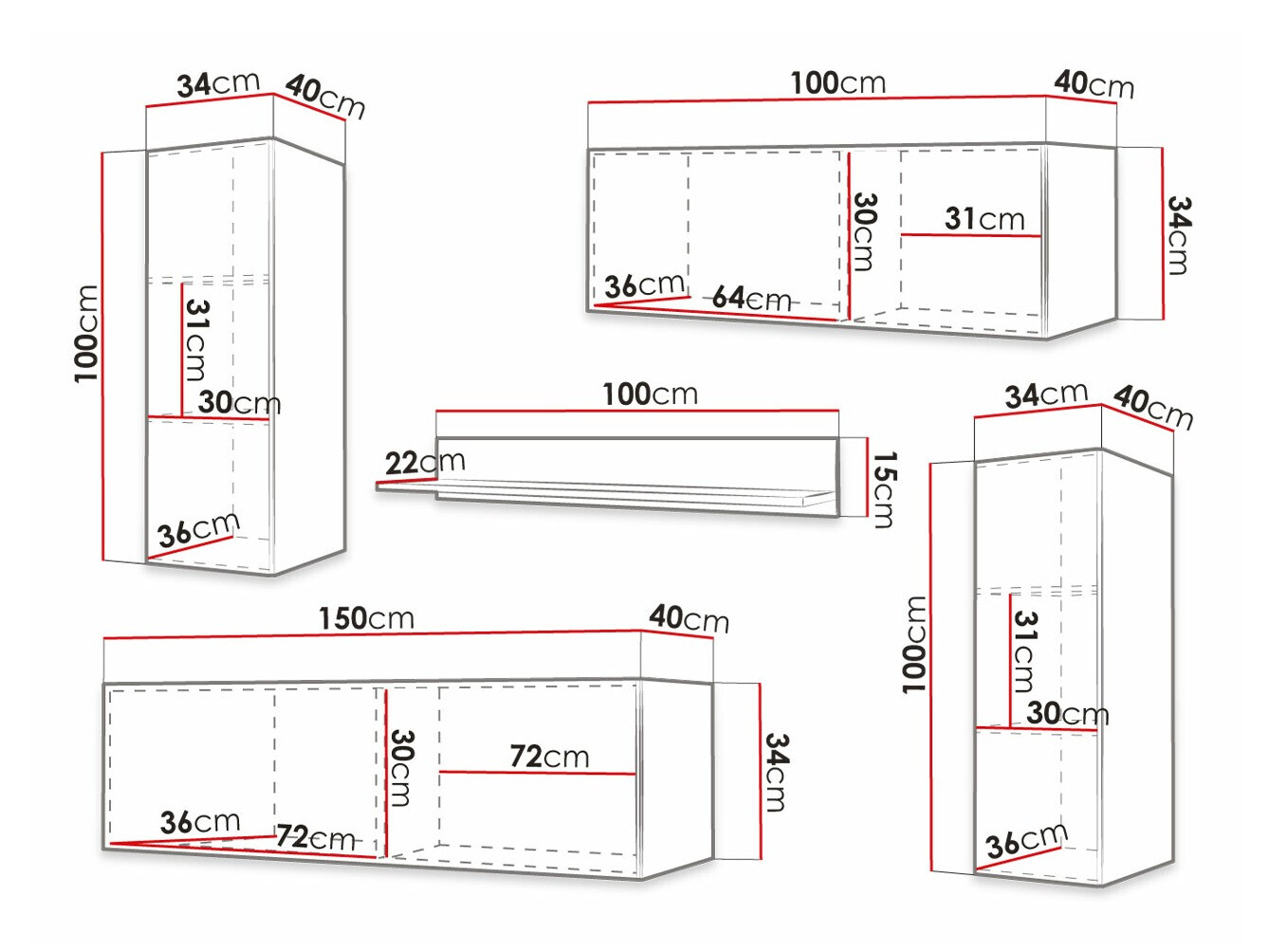 Conjunto para sala de estar Anulio II (Preto)