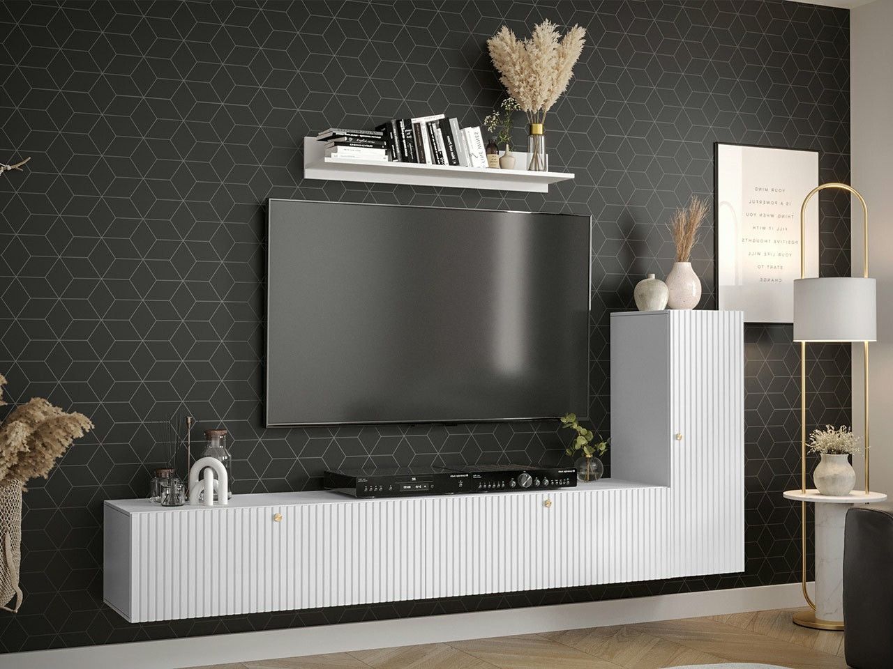 Conjunto para sala de estar Anulio III (Branco)