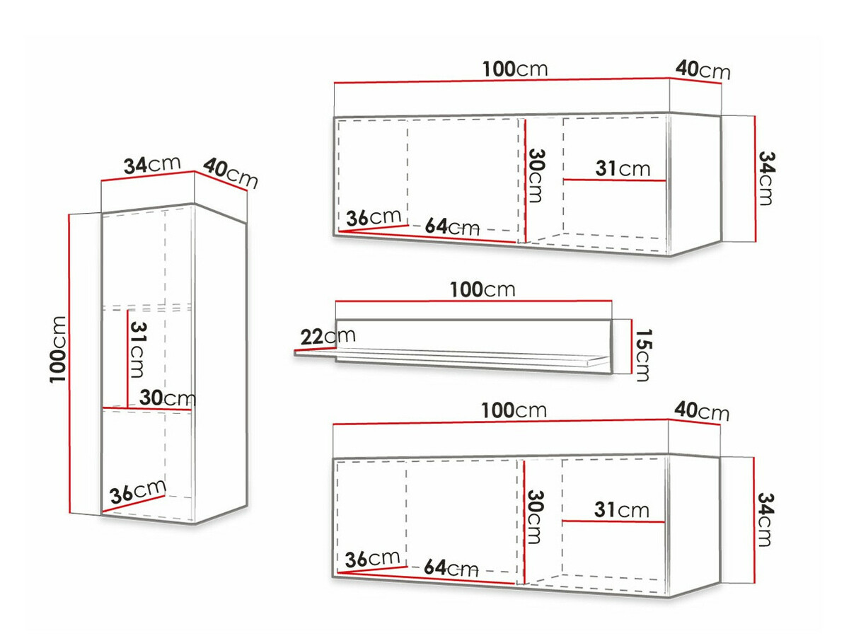 Conjunto para sala de estar Anulio III (Branco)