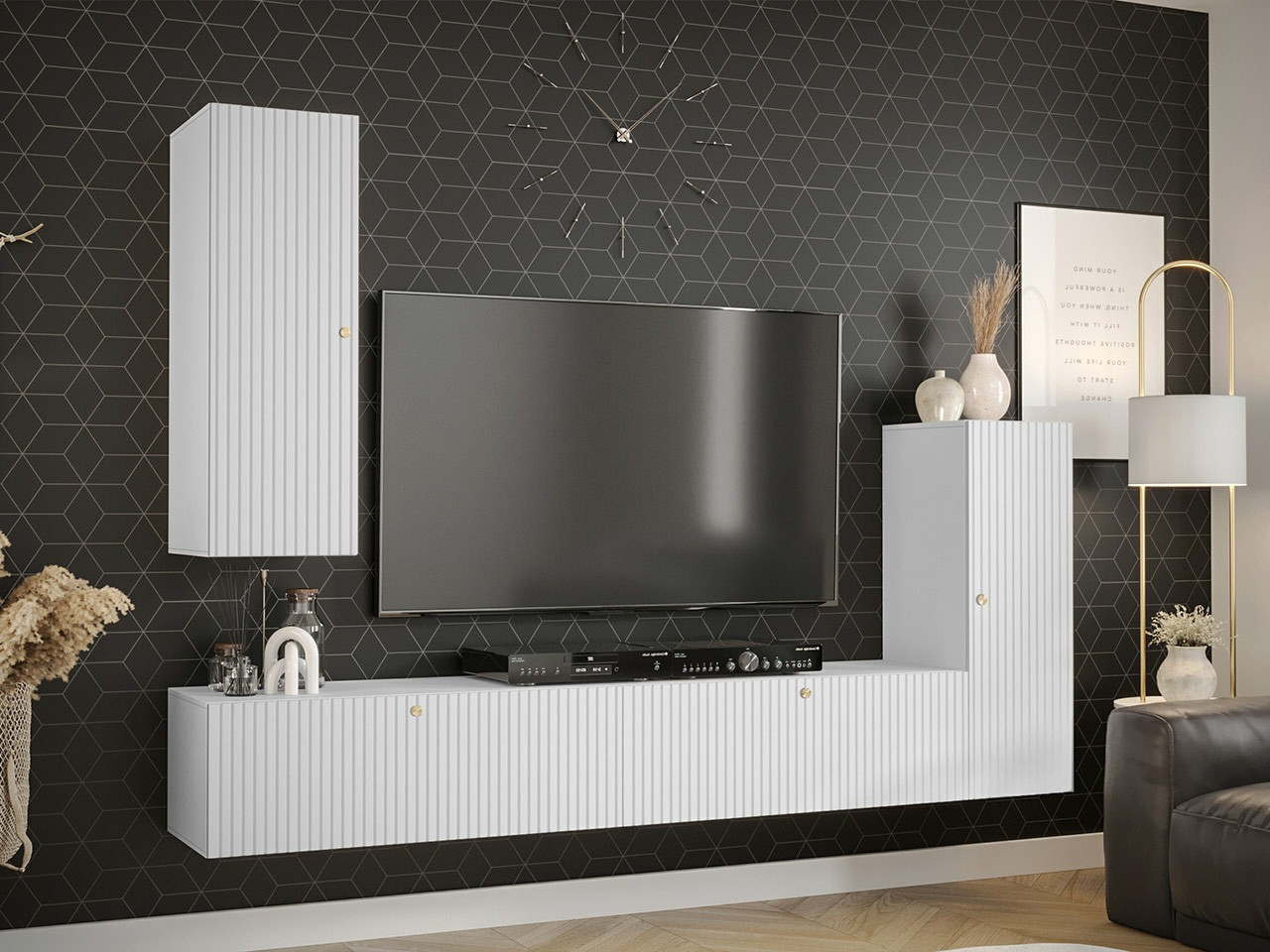 Conjunto para sala de estar Elblaru 107 (Branco)