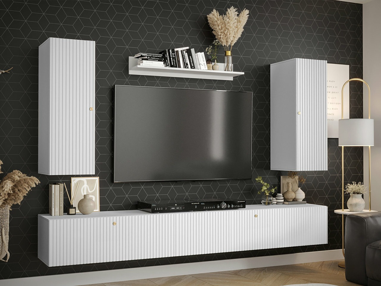 Conjunto para sala de estar Elblaru 108 (Branco)