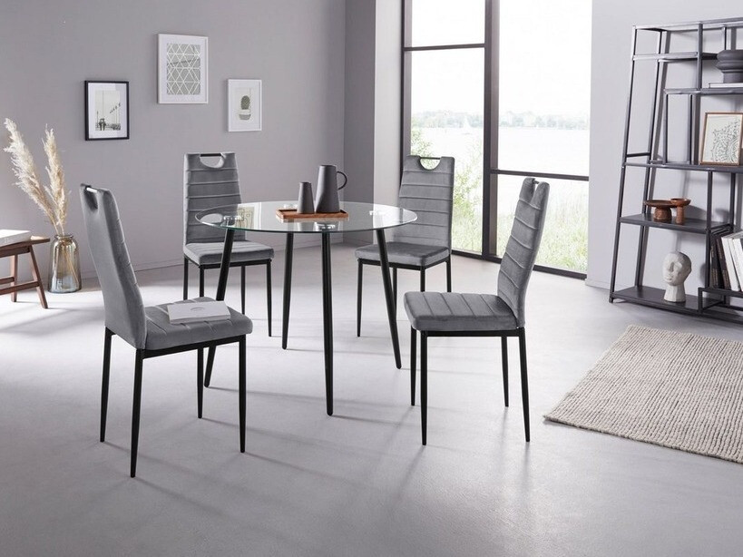 Conjunto de cadeiras Denton 1033 (Cinzento)