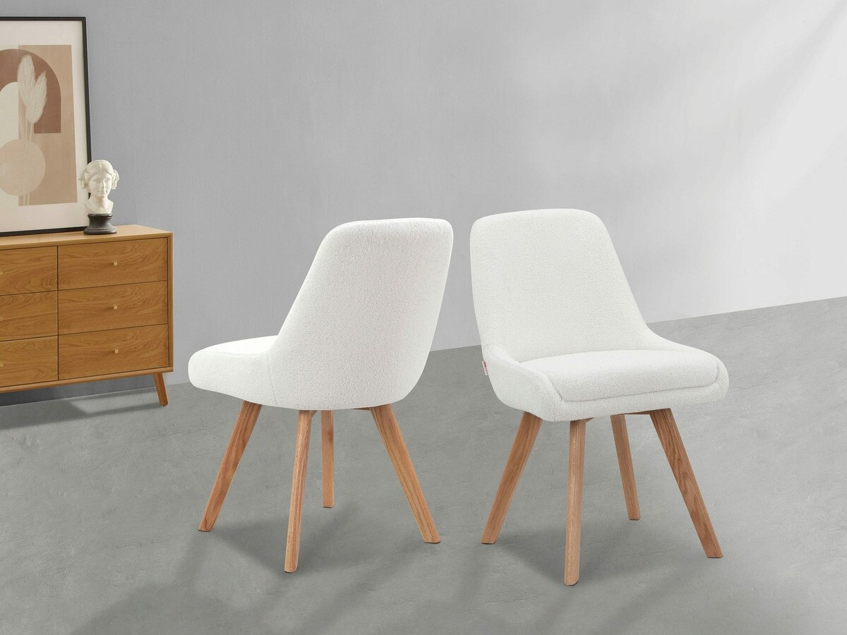 Conjunto de cadeiras Denton 1045 (Branco + Carvalho)