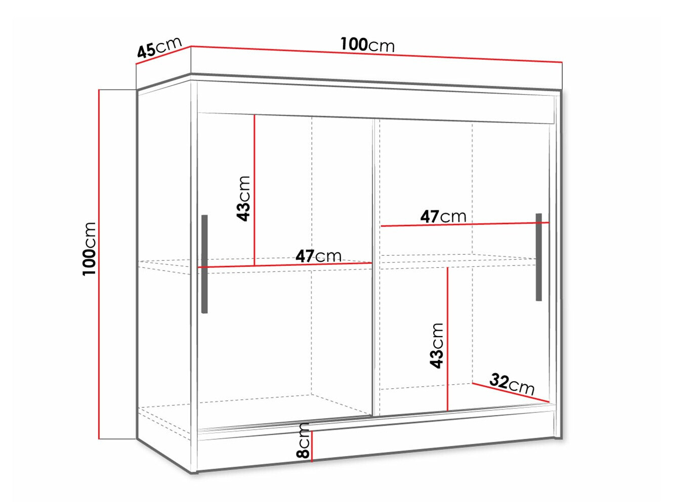 Aparador Elblaru 127 (Preto)