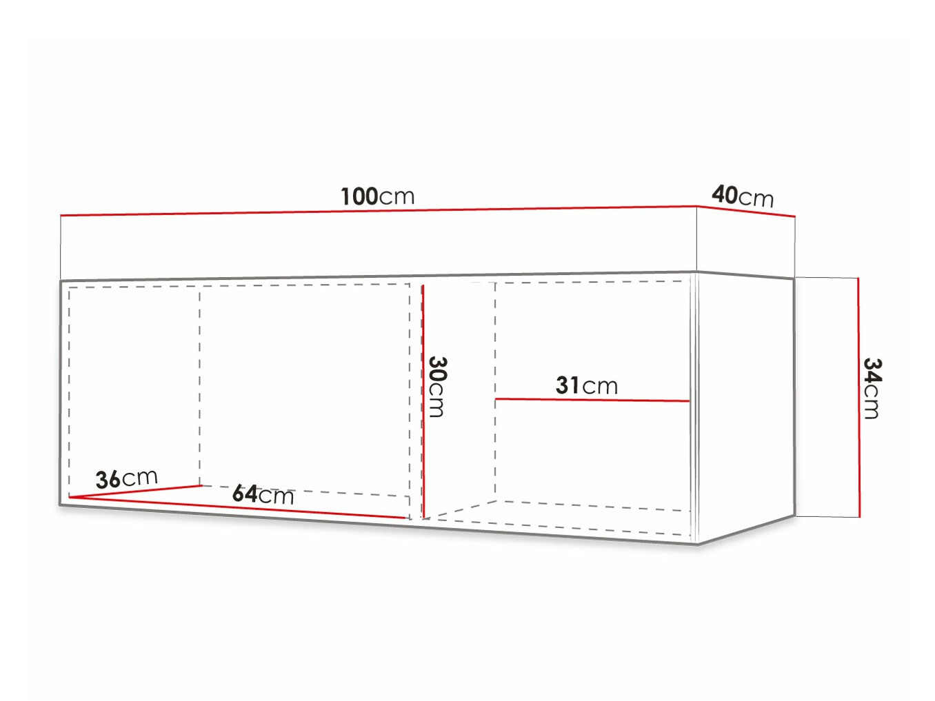 Móvel de TV Elblaru 116 (Preto)