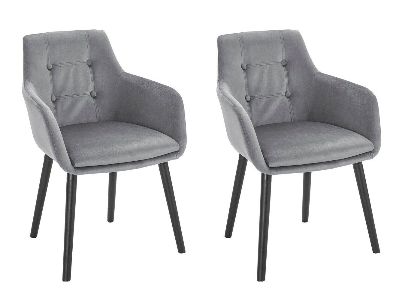 Conjunto para refeições Denton 276 (Branco + Cinzento + Preto)